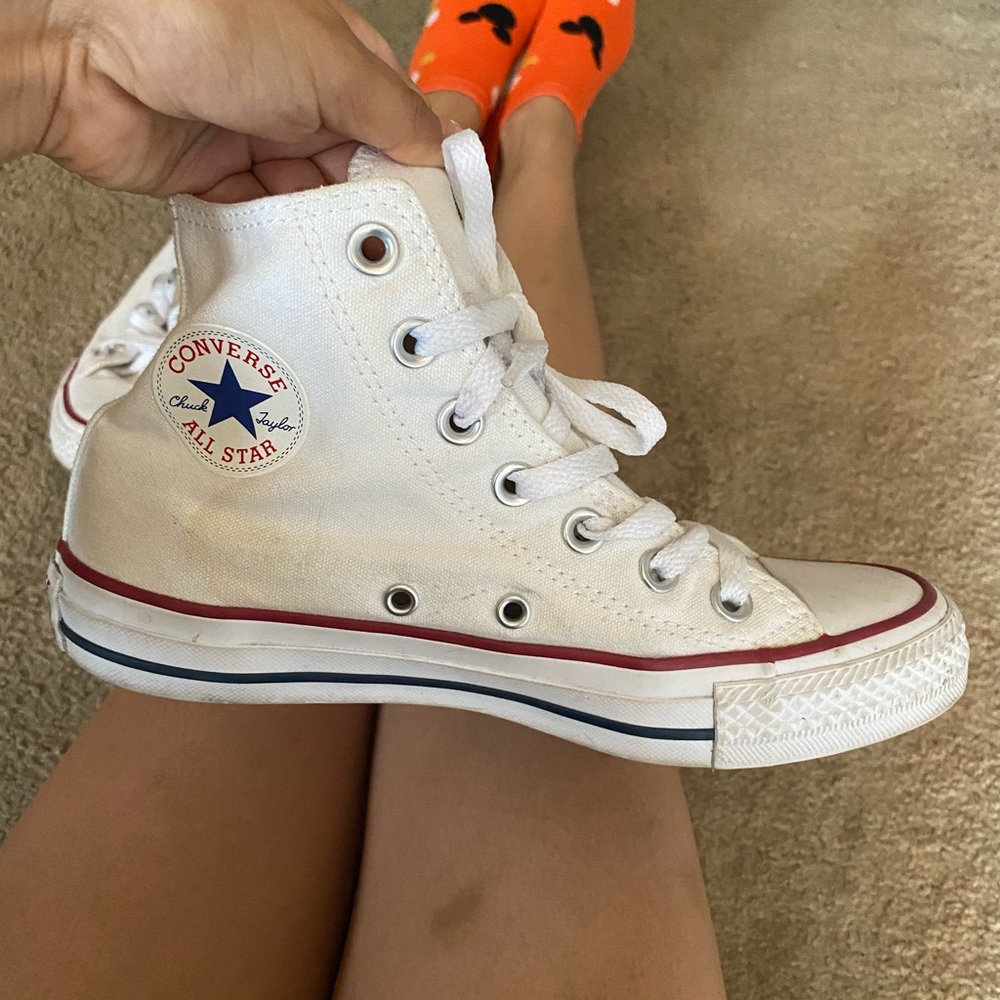 High top white converse